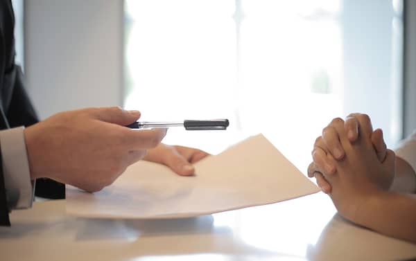 signing a contract